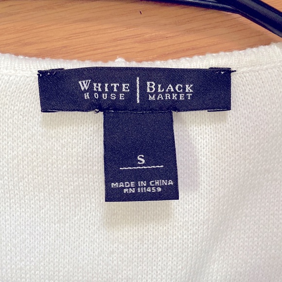 White House Black Market White Sweater with Ruffle Detail, size S - Picture 4 of 4